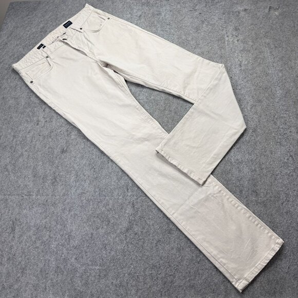 7 Diamonds Clifton Slim Straight 5-Pocket Pants Men 32 x 34 Stone Beige Stretch - Picture 1 of 16